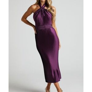Elegant Purple Midi Skirt